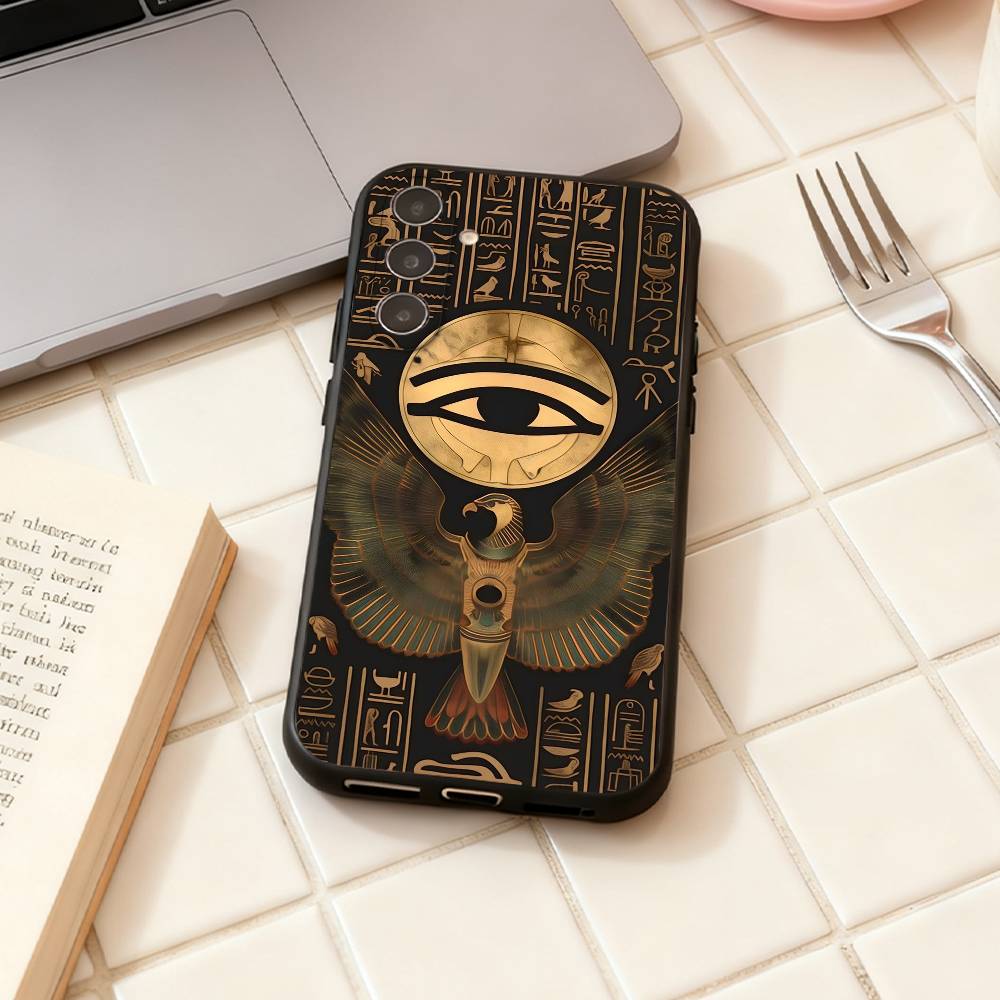 Egyptian Eye Of Horus Phone Case For Samsung Galaxy A73,A72,A71,A70,A53,A52,A51,Others Soft Black Shell