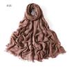 Fashion Muslim Cotton Rayon Modal Hijab For Women Headscarf Long Shawls Islam Hijab Turbans Head Wrap Solid Fringe Scarves