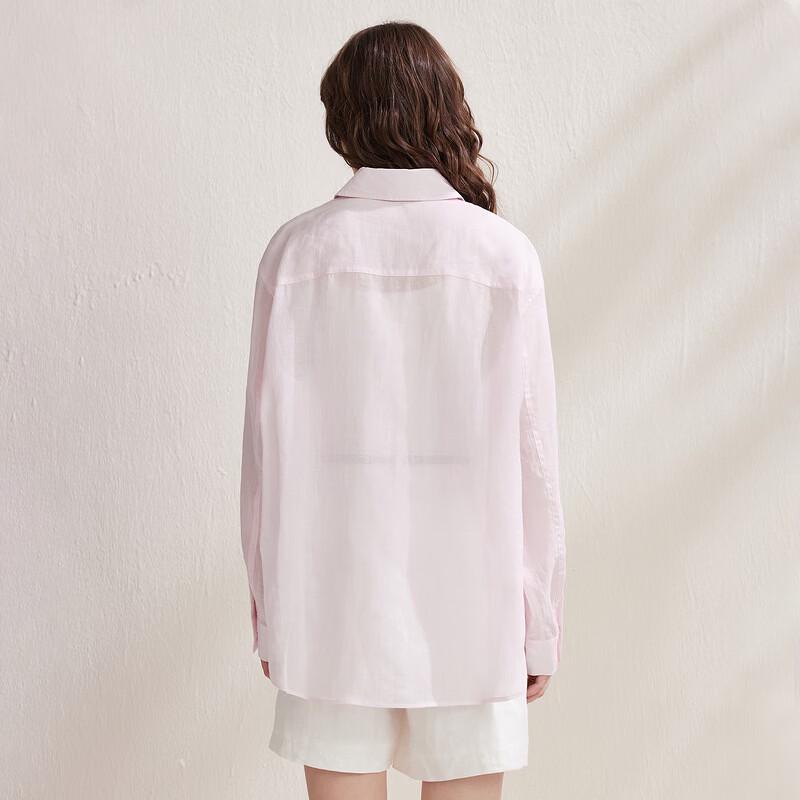 Zhaojun 2026 Spring/Summer Ramie Lapel Long-Sleeve Shirt