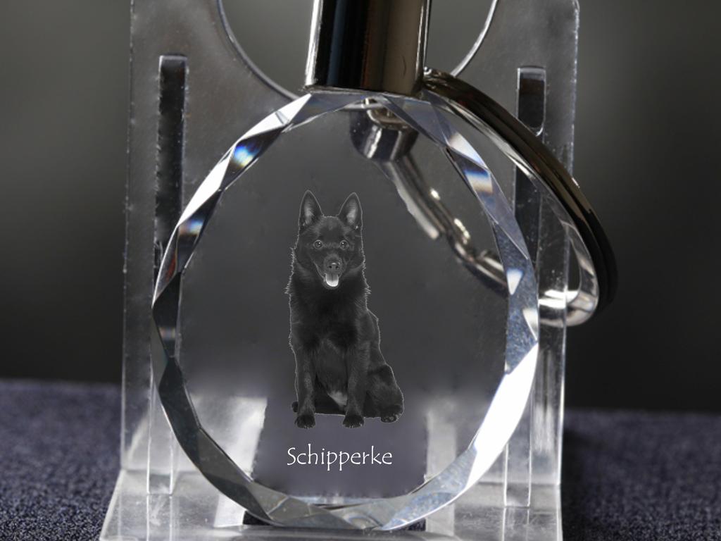Schipperke, Little Black Devil, Little Captain - Pendant with a Photo of a Dog, Crystal Key Ring In a Gift Box, a Unique Gift by Art-Dog