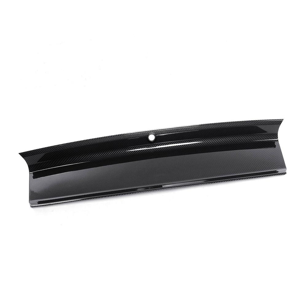 Trunk Lid Decklid Panel Trim For Ford Mustang 2015 2016 2018-2023 Carbon Fiber Look/Gloss Black Tailgate Rear Bumper Guard Cover