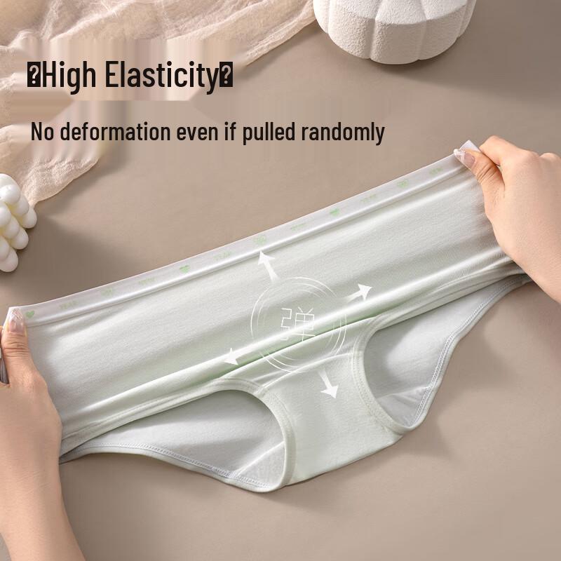 Sangliya Women's 100% Cotton Mid-Waist Briefs, 3-Pack