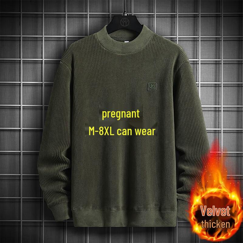 

Men s 2025 Winter Plush Knit Pullover Sweater 8XL