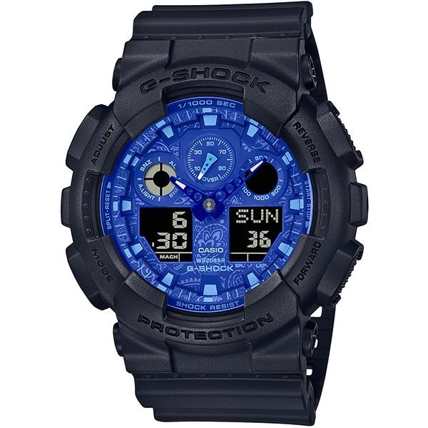 

GA100BP1AJF GSHOCK BLUE PAISLEY SERIES мужская резинка
