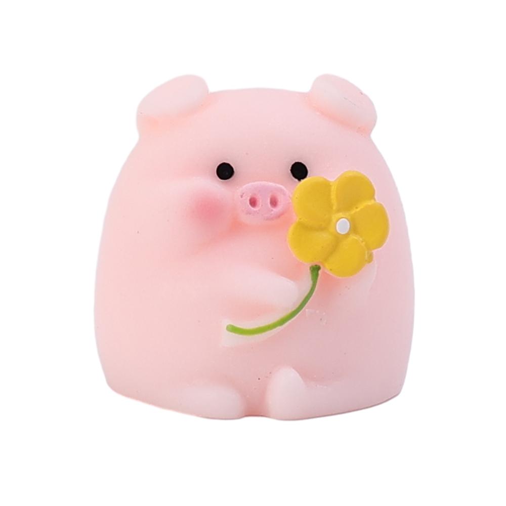 Auto Mini Schwein Ornamente Auto Mittelkonsole DIY Dekoration Anhänger Cartoon Harz Ferkel Hausfiguren Miniatur Schreibtisch Dekor