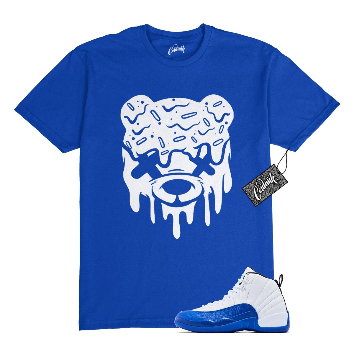 12 Blueberry Game Royal White Black T Shirt to Match DRIPPY 150