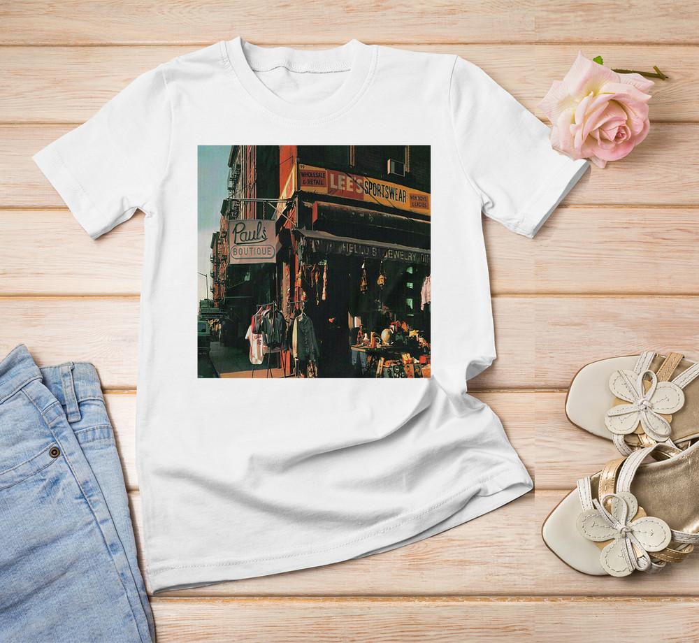 

Винтажная футболка Beastie Boys Paul s Boutique Хлопок Белый Мужская Все размеры D649 Унисекс S