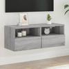 VidaXL Wall-Mounted TV Cabinet Sonoma Grey 80x30x30 Cm Engineered Wood 836878