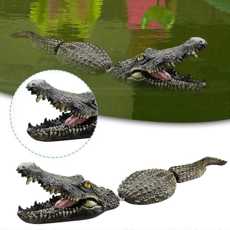 Floating Resin Alligators Replicas Decoys Outdoor Water Decoration For Poolside Landscaping Bird Deterrents