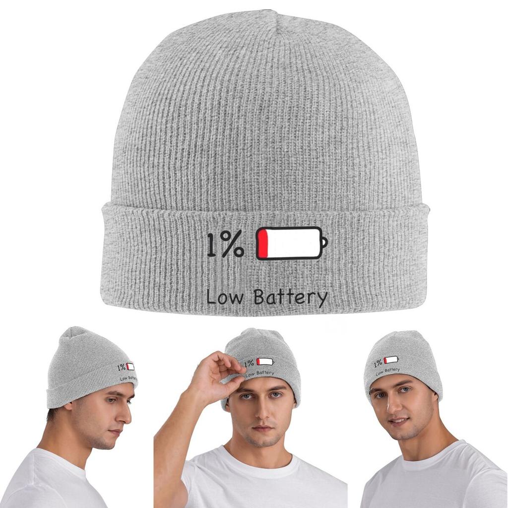 Battery Battery Empty () Warm Knitted Cap Winter Knit Bonnet Hat Skullies Beanies Hip Hop Caps for Unisex