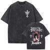 Washed Oversized T-shirt Melanie Martinez Heads Album Men Women Short Sleeve Harajuku Fashion Short Sleeve T-shirt Streetwear