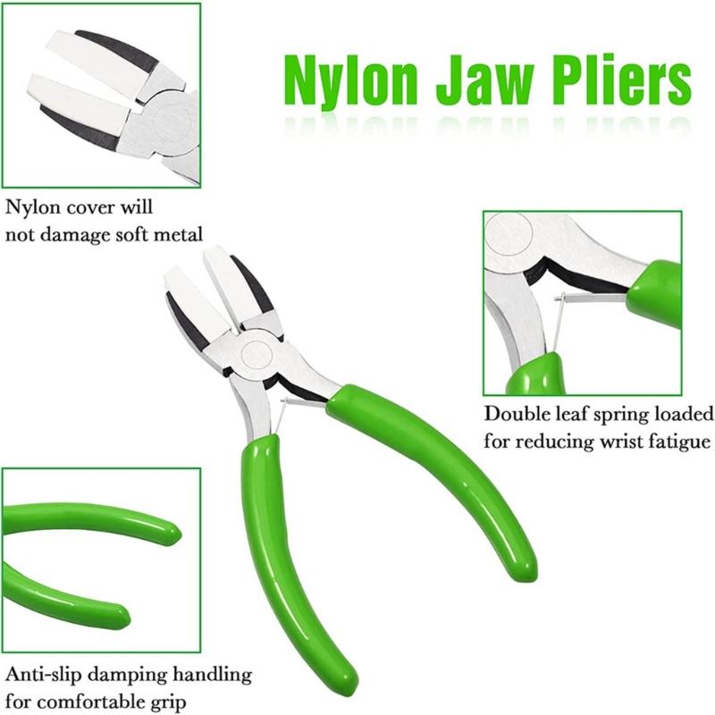 Lightweight Nylon Pliers Wire Bending Pliers Nylon Jaw Pliers Wire Shaping Pliers Alloy Material for Jewelry Making