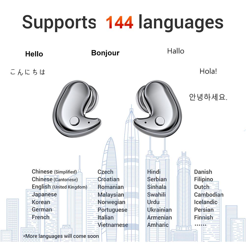 Bluetooth Multilingual Translator Earphones with Binaural Synchronous Translation