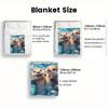 1pc Two Otters In Water Blanket - Lightweight Flannel Soft Warm All-Season Throw, Charming Digital Print for Sofa Bed Travel Camping Living