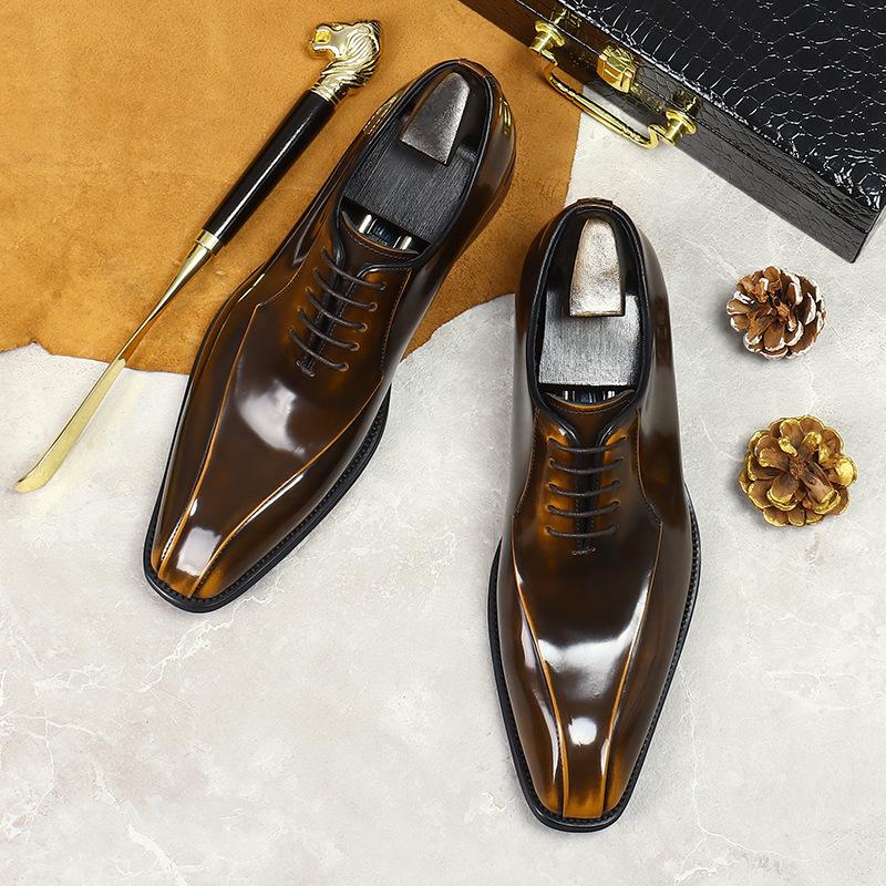 Ανδρικά Γαμήλια Oxford Παπούτσια Κυρίων για Πάρτι, Φόρεμα, Γνήσιο Γυαλιστερό Δέρμα, Casual, Μυτερή Μύτη, Επίσημα Παπούτσια για Άνδρες