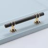 Black Gold Combination Single Hole Furniture Handle European T Bar Solid Cabinet Wardrobe Door Handle