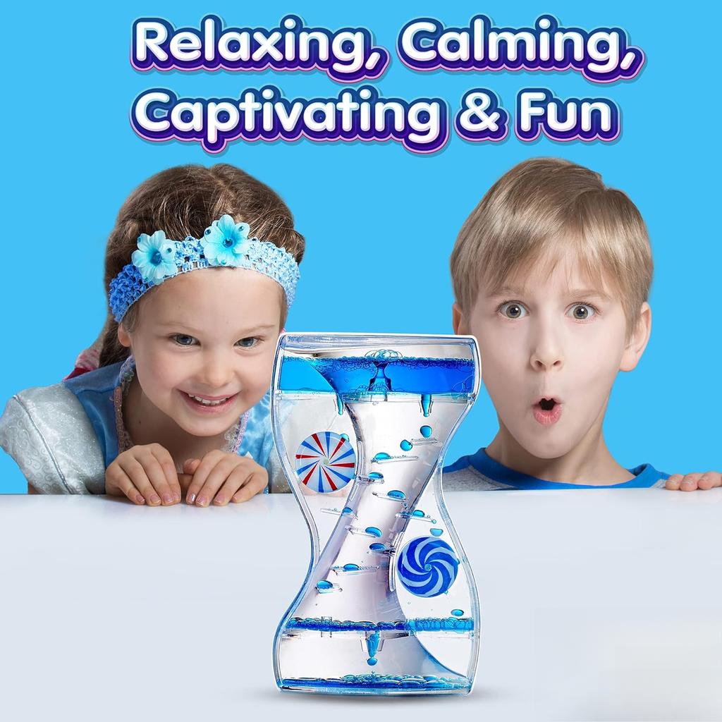 Toys Liquid Motion Bubbler Duple Wheel, Satisfying Toys for Stress, Anxiety Relief, Autism, Fidget Toy Can Be Used As An Office Desk Toy Timer