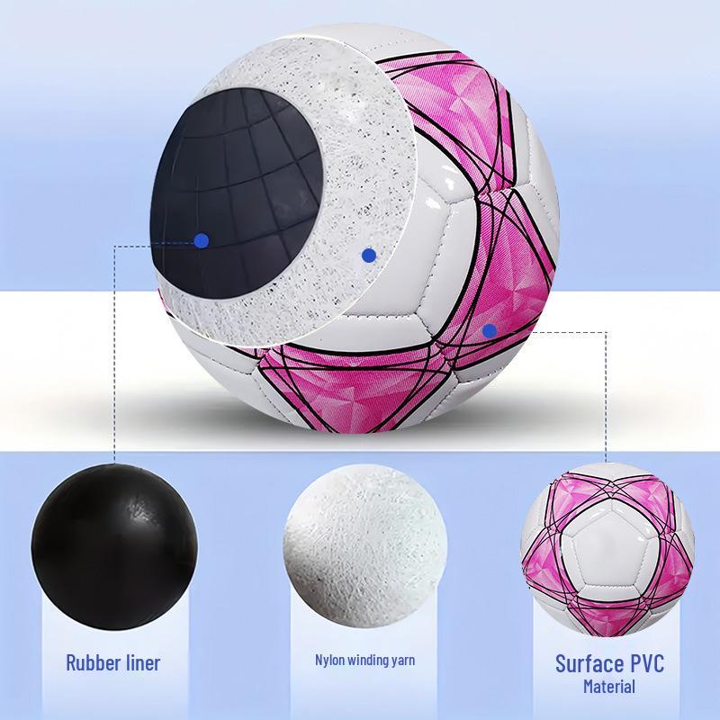 Size 5 PVC/PU Machine-Sewn Football for Adults and Students - Ideal for Competition and Training