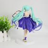 22cm/8.66in Hatsune Miku Anime Figure Purple Skirt Miku Action Figure Fashion Lolita Miku Figurine PVC Collection Model Doll Toy