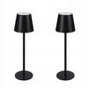 Lampe de table LED - NETTLIFE - Sans fil tactile - Dimmable - Lot de 2 - Noir