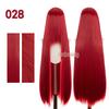 Bubuwig Synthetic Hair 100cm Long Straight Pure Color Cosplay Wigs Over 100 Colors Black White Red Blue Brown Wig Heat Resistant