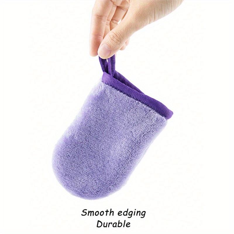 Ladies' Cleansing Makeup Removal Gloves, Water-Based Facial Cleansing Finger Sleeves, Washable Facial Makeup Removal Gloves, Ultra-Fine Microfiber