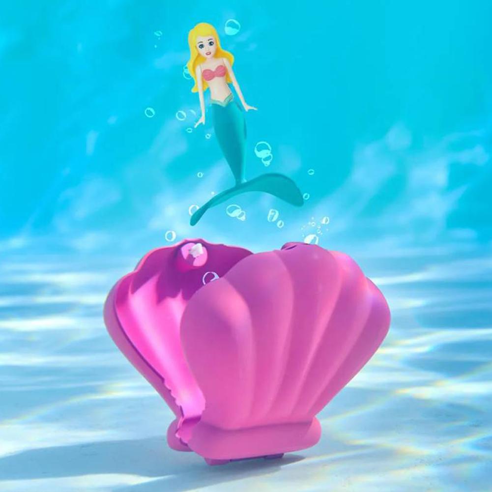 1-4Pcs Mermaid Pool Toys Mermaid Dive Toys Auto Open Shell Mermaid Bath Toys Kids Play Water Swimming Pool Games for Boys Girls