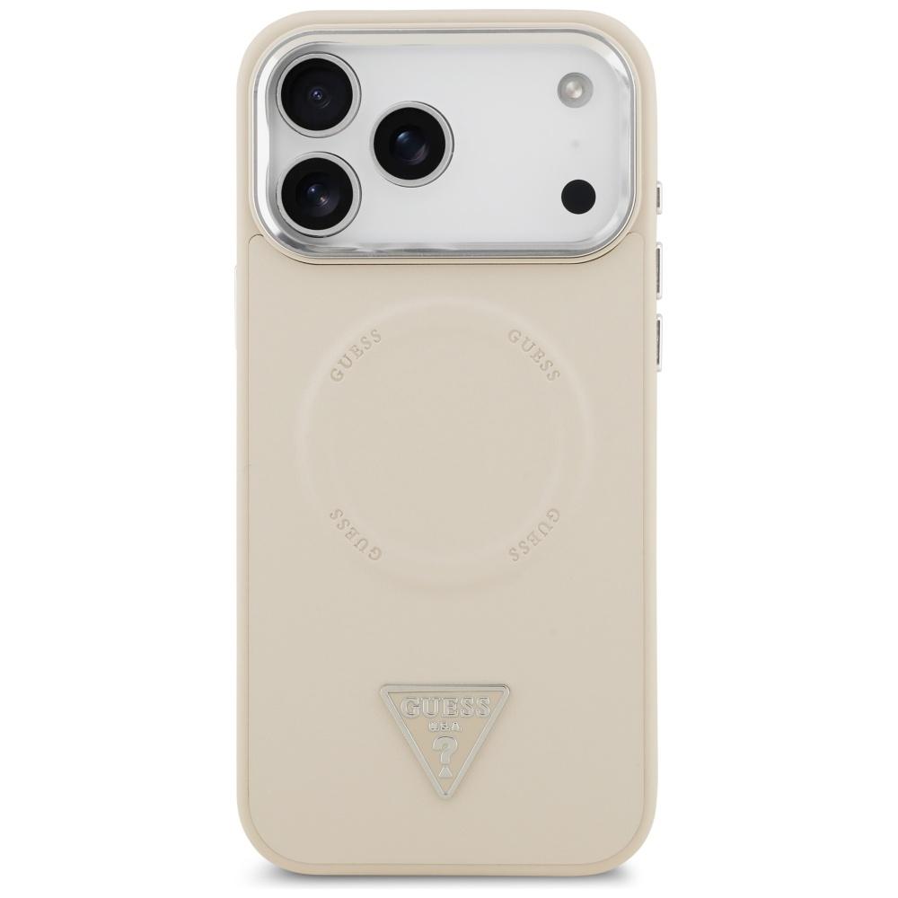 Guess Triangle Logo MagSafe Case for iPhone 17 Pro Beige