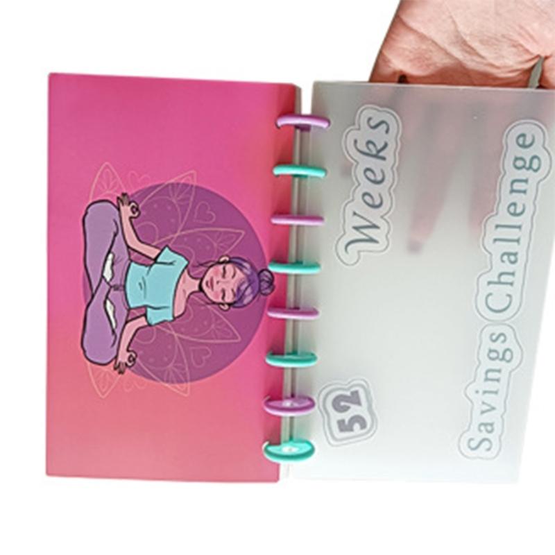 Money Saving Challenge Book with Envelope Financial Journal Money Organizer Book Motivational Notebook for Savings