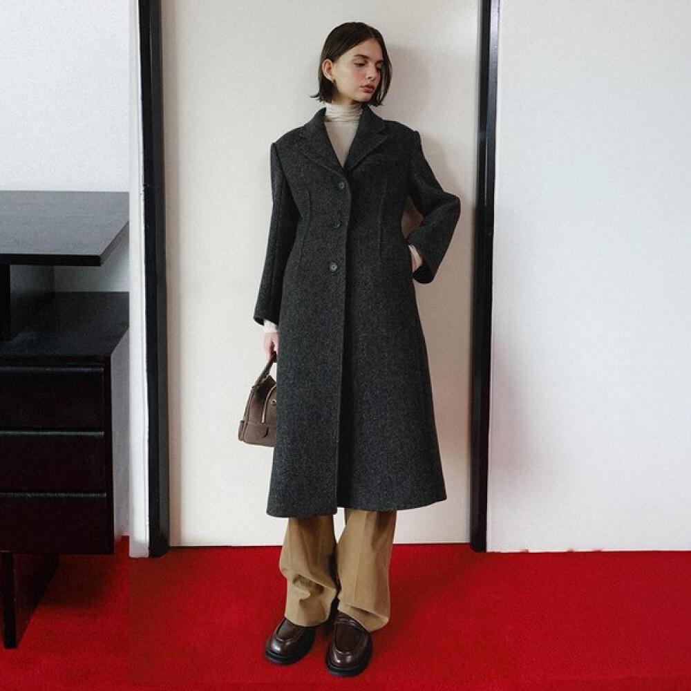 

On On Hourglass Single Wool Coat New5wha37 1f MELANGE GREY/M_02