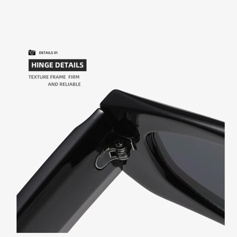 Square Sunglasses for Street Photography 2025 New Wide Arm Design Unisex Eyewear for Fashionable Sun Protection
