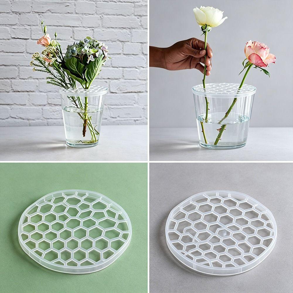 Reuseable Vase Grid Insert Flower Arrangements Supplies Flower Stem Holder Flower Display