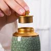 Portable Mini Celadon Ceramic Tea Caddy