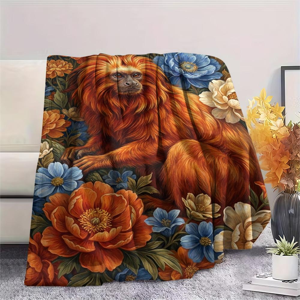 1PC Forest System Print FlAannel Blanket, High Quality Comfortable for All Seasons, Home Decor, Warmth and Comfort