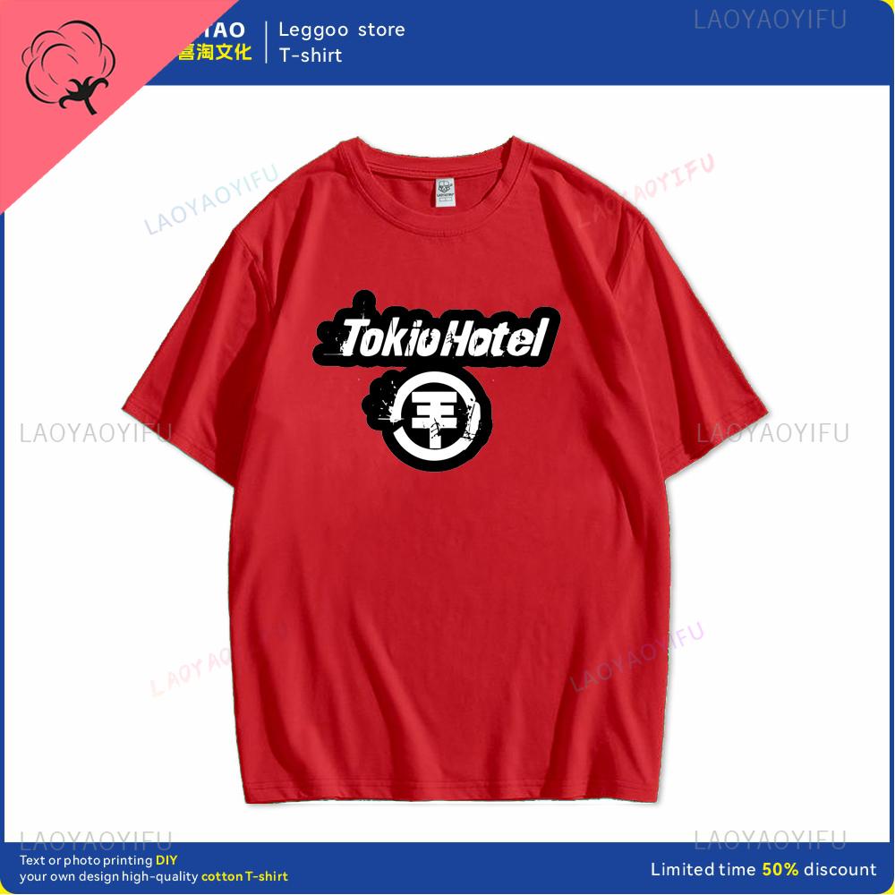 Tokyo Bedrucktes Muster Lässiges Baumwoll-T-Shirt Geeignet für Männer und Frauen Kurzärmelig Rundhals Sommerkleidung
