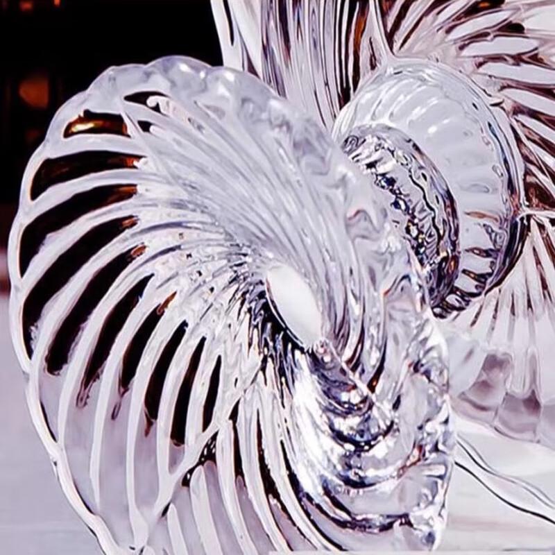 Elegant High-Footed Crystal Glass Fruit Bowl