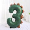 40Inch Giant Dinosaur Number Balloons Boy Girl Jungle Birthday Party Decoration Kids 1st Birthday Cartoon Foil Balloon Supplies