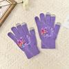 K-Pop Lovci démonů Dívky Chlapci Rukavice Kreslený Dopis Dospělý Dotykový Displej Rukavice Zimní Teplé Anime Doplňky Děti Narozeniny Roztomilé Dárky