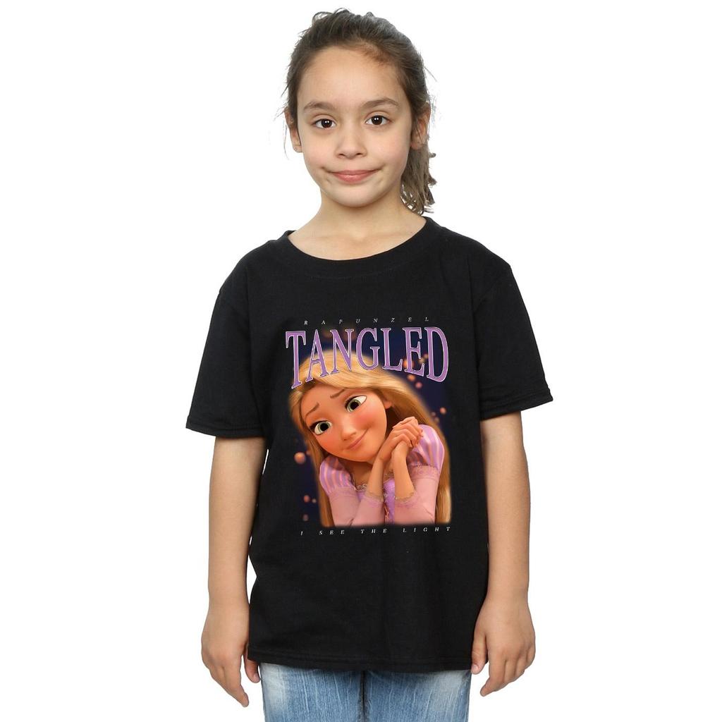 Tangled Girls Rapunzel Montage bomull T-shirt