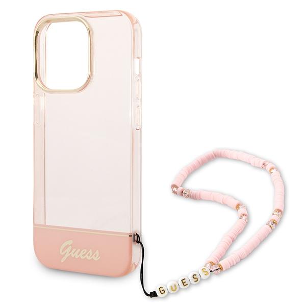Guess Guhcp14Xhgcohp Iphone 14 Pro Max6,7 Różowy/Pink Hardcase Translucent Pearl Strap