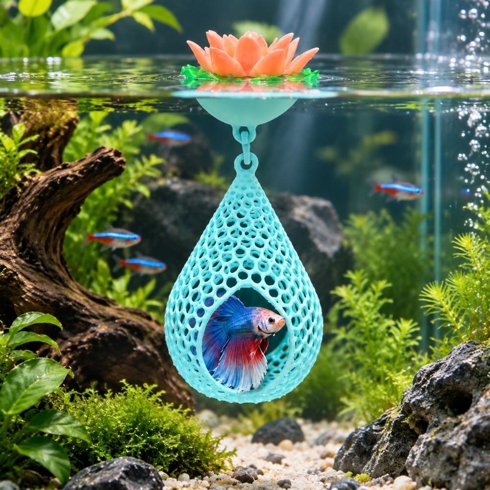 Hollowed-out Shrimp Breeding Cave Floating Aquarium Resting Platforms Home Decor