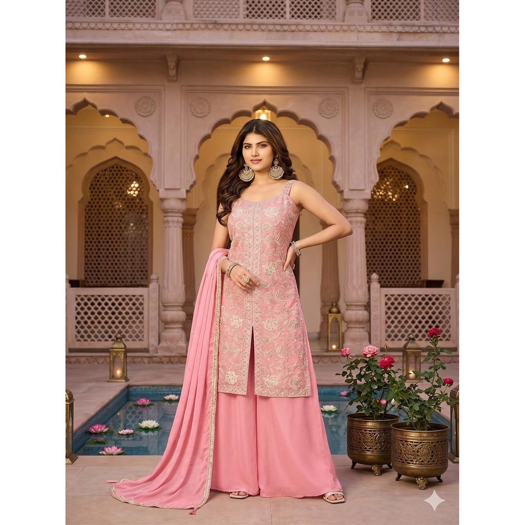 Paksiatni Party Wear Ethnisches Oberteil Sharara Anzug Indischer Bollywood Salwar Kameez