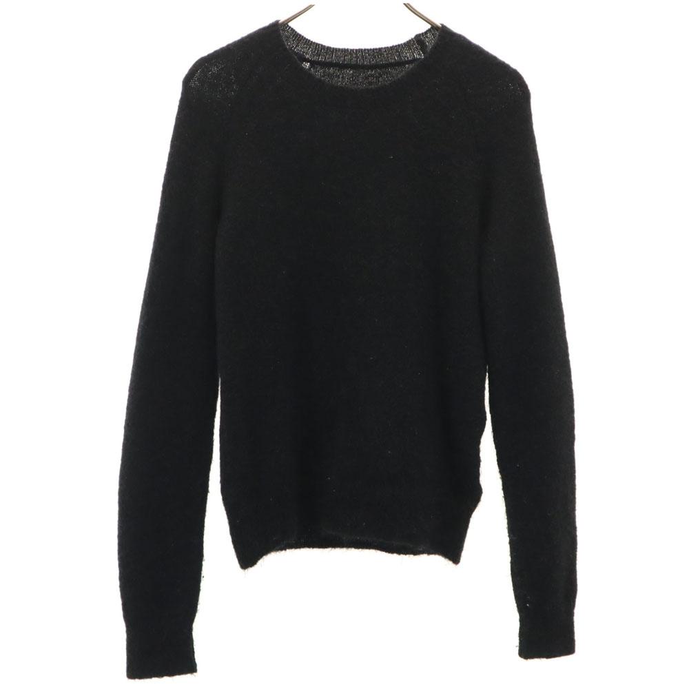NEIL BARRETT Mohair Blend Long sleeve Skinny Fit sweater XS black knit Men's Used