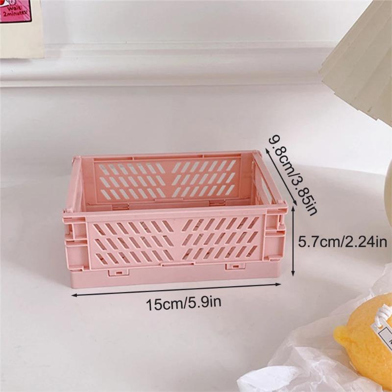 Mr.paper 6 Styles Plastic Stackable Foldable Stationary Holder Simple Cute Student Office Desktop Storage Stationery Organizer