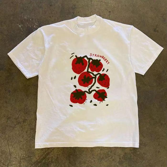 Women's Retro Short-sleeved T-shirt Summer Loose and Laid-back Style Loose Casual Top