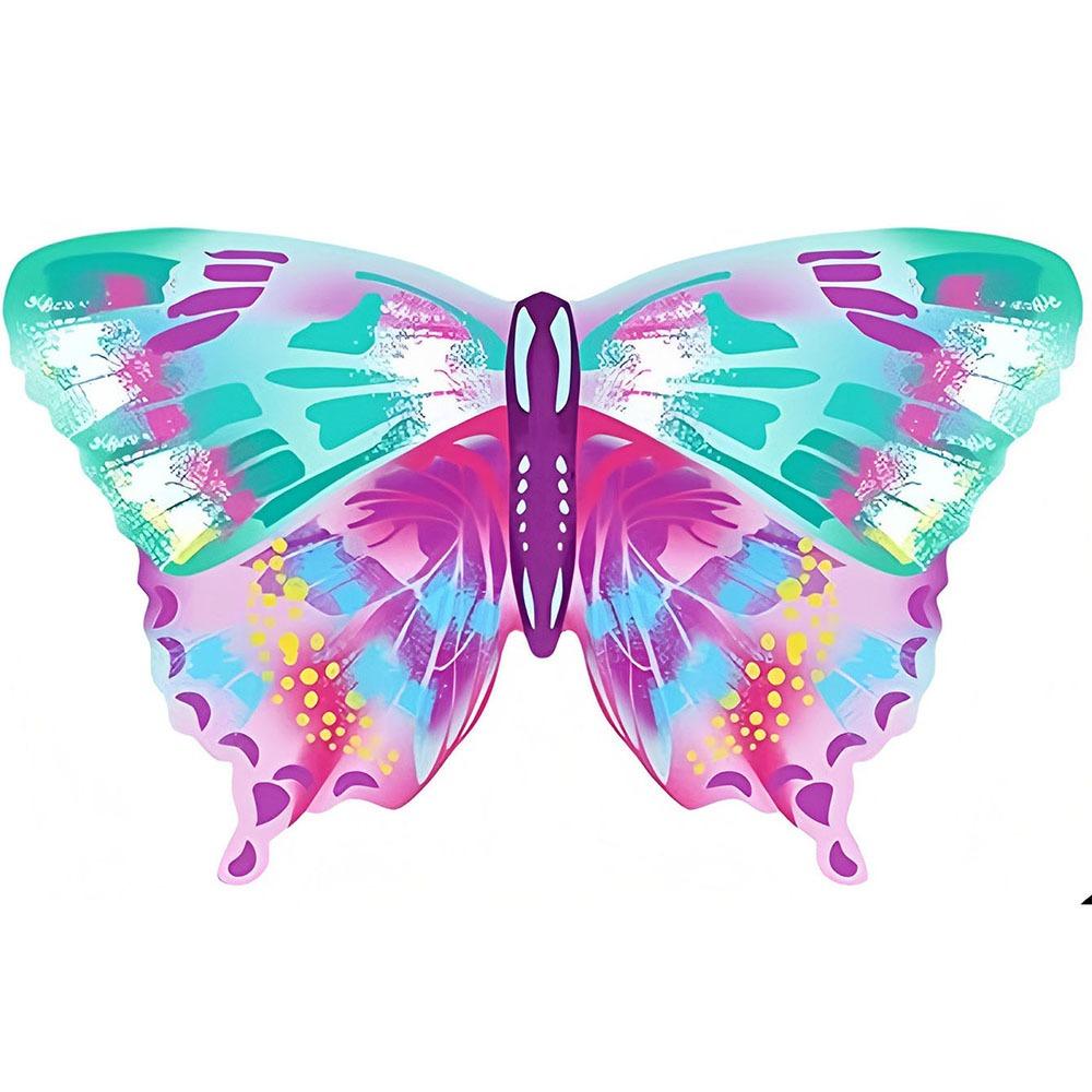 1 Stück Kinder Schmetterlingsflügel Umhang Bunt Mädchen Fee Schal Kostüm Festival Cosplay Kleid Kostüm DIY Dekor Weihnachten Halloween Geschenk