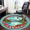 1pc Canada Nature Office Round Area Rug,  Mat Suitable ForOffice, Under Office Chairs Bedroom Living Room Home Decor, Room Deco