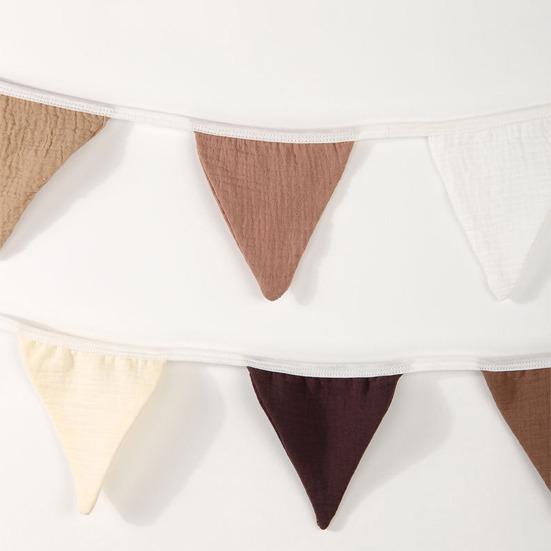 Baby Banner Flag Nursery Garland Triangle Bunting Flag Soft Fabric Vivid Color Kids Banner Nursery Decor