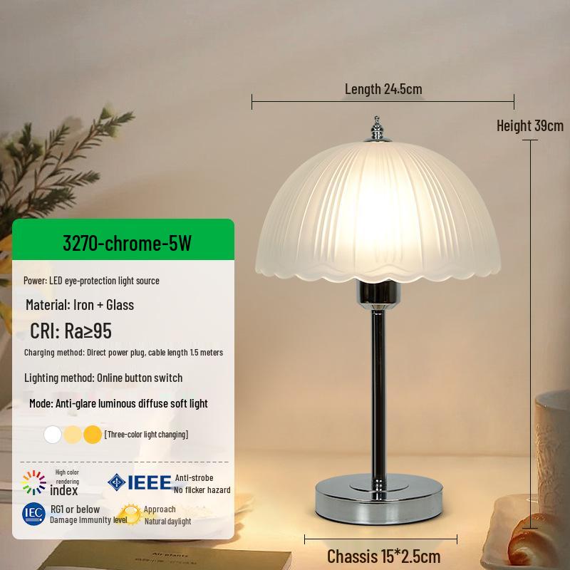 Crystal Petal Bedside Lamp: Elegant and Luxurious Atmosphere Lighting, Rechargeable Wedding and Bedroom Table Lamp.