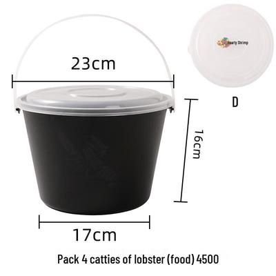 Disposable Round Plastic Food Delivery Bucket